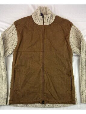 Orvis Signature Collection Sweater Jacket Lined Wool Full Zip Size M